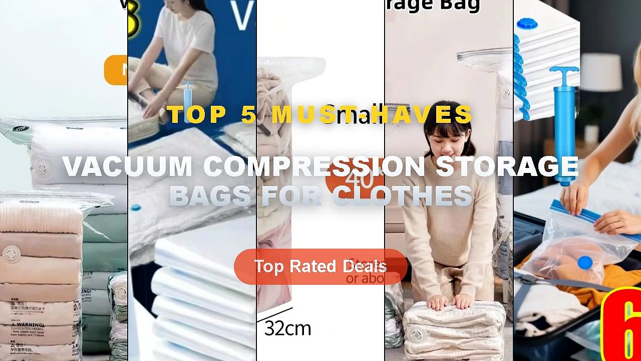 Amazing Vacuum Compression Storage Bags For Clo...