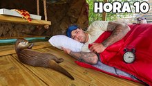 Acampando toda la noche en el recinto de mi nutria bebé (Me arrepentí)
