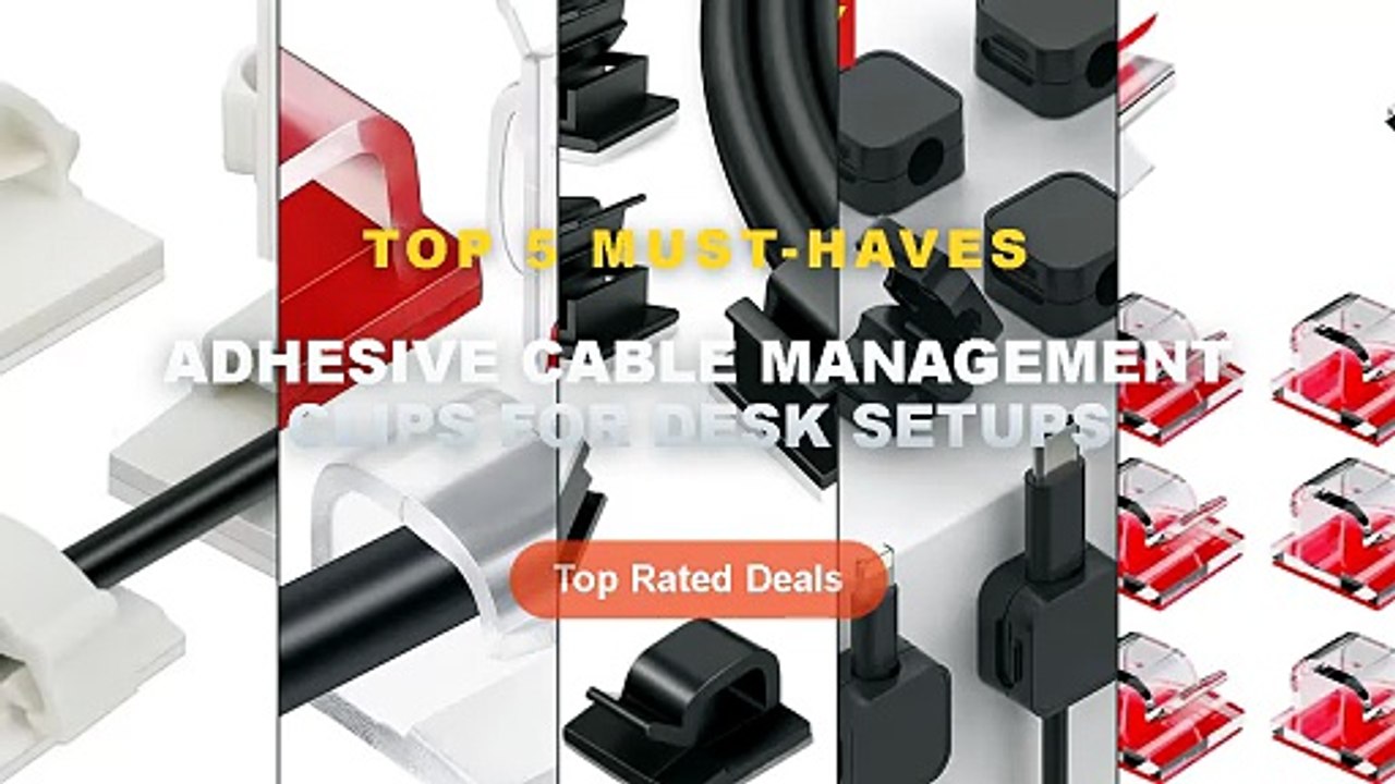 Amazing Adhesive Cable Management Clips For Des...