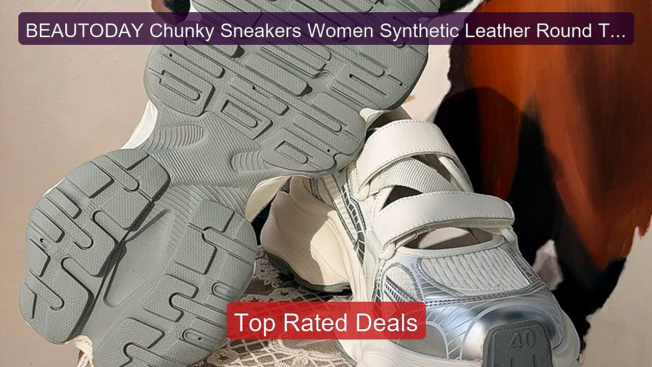 BEAUTODAY Chunky Sneakers Women Synthetic Leather Round Toe H... -- Amazing Value 2026 | Must Have!