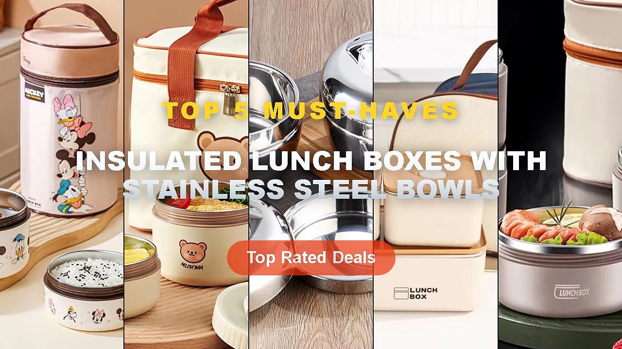 Cheap & Best Insulated Lunch Boxes With Stainless Steel Bowls Unboxing & Review - 304 Stainless Steel Insulated Lunch Bo...