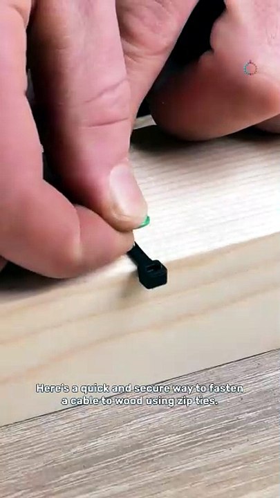 Fasten cables to wood in seconds with zip ties 🛠️