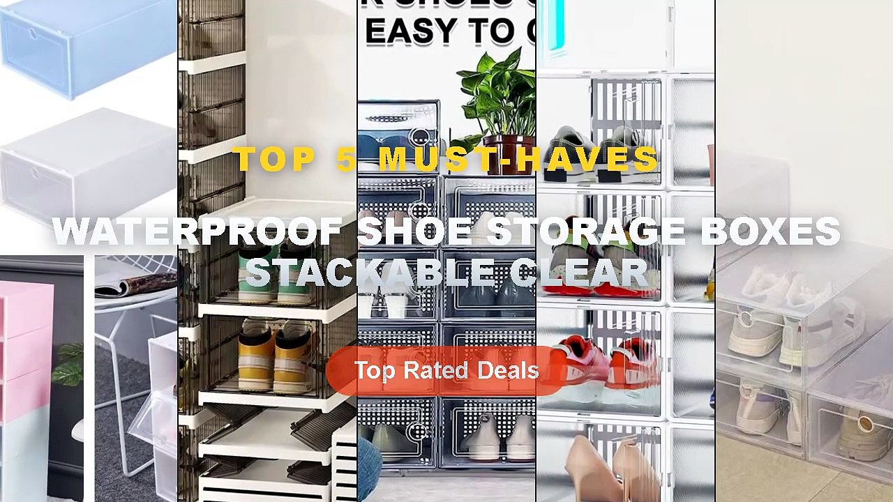 Ultimate Guide to the Best Waterproof Shoe Storage Boxes Stackable Clear - 6 Pack Transparent shoe box shoes organizers ...