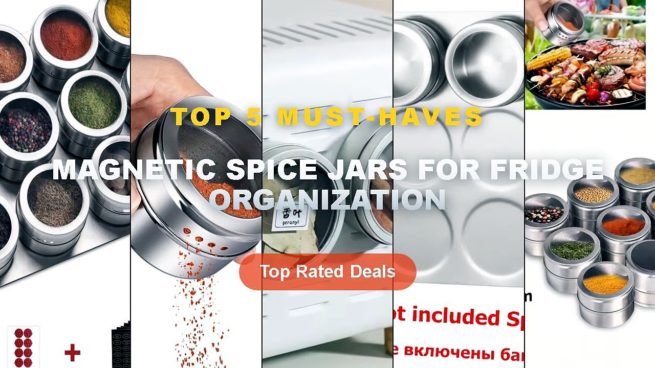 Don't Buy Magnetic Spice Jars For Fridge Organization Before Watching This! - Spice Tins Magnetic Jars Stainless Steel w...