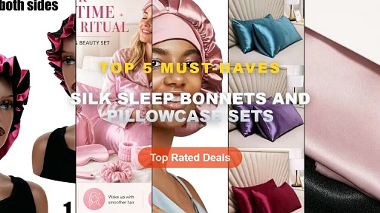 Amazing Silk Sleep Bonnets And Pillowcase Sets...