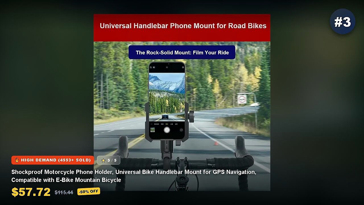 Ultimate Guide to the Best Motorcycle Phone Mounts Shockproof For Handlebars - Motorcycle Phone Mount, Anti Shake Bike C...