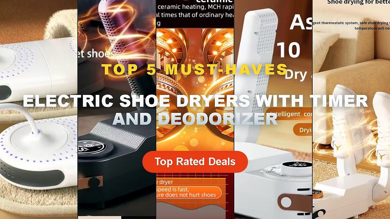 Top 5 Best Electric Shoe Dryers With Timer And Deodorizer (Must Have!) - Portable Electric Shoe Dryer with Smart Timer F...