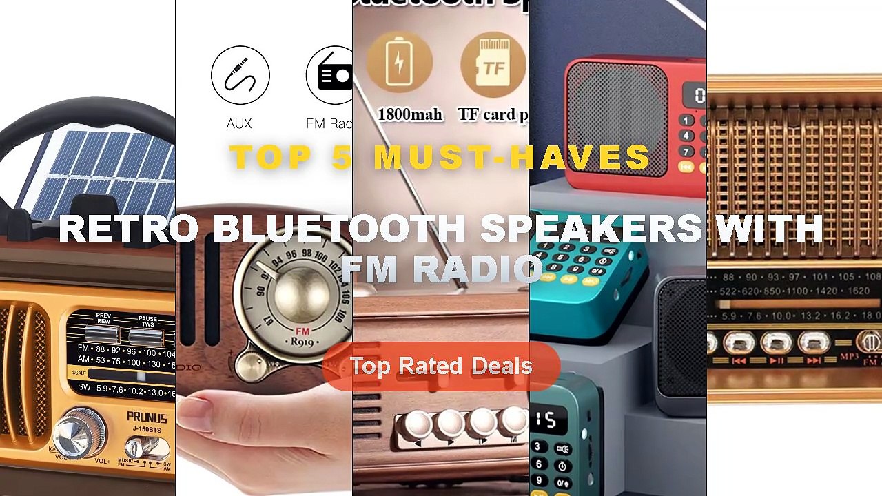 Cheap & Best Retro Bluetooth Speakers With FM R...