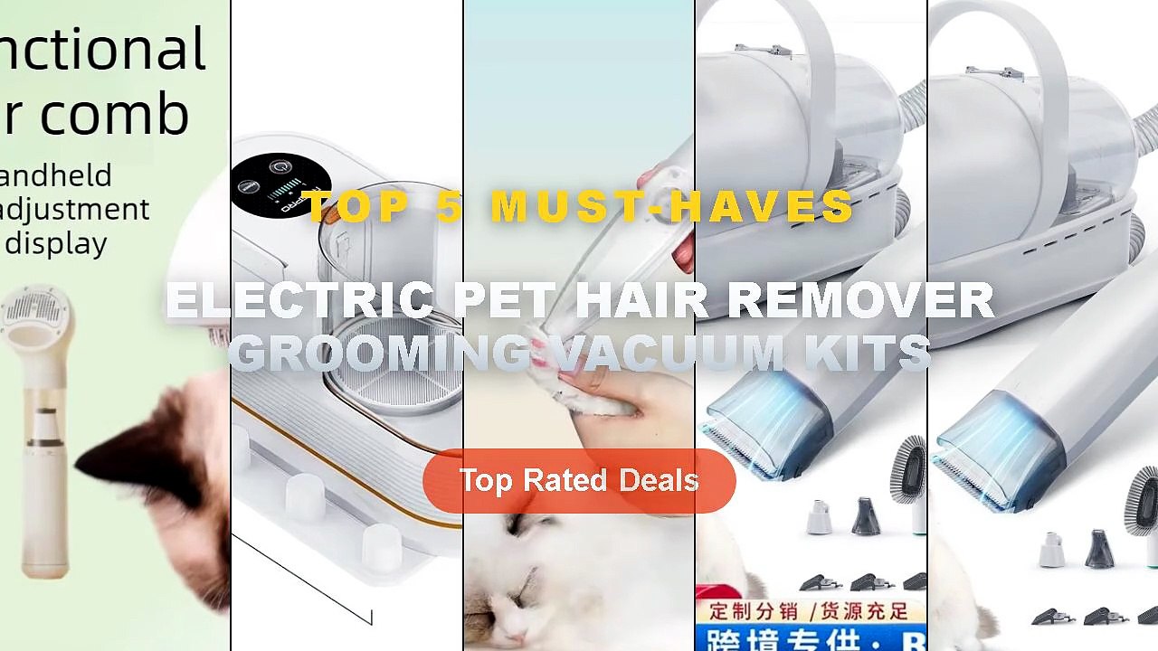 Top 5 Best Electric Pet Hair Remover Grooming Vacuum Kits (Must Have!) - pet 7 in 1 hair suction device cat dog vacuum c...