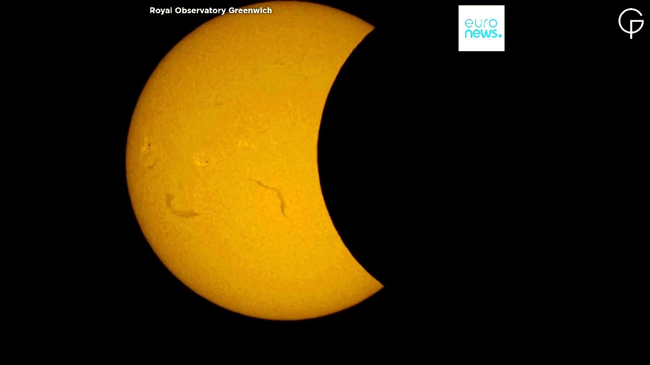 Zeitraffer: partielle Sonnenfinsternis vom Royal Observatory Greenwich