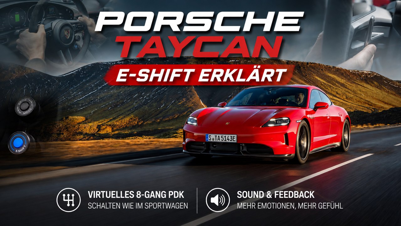 Porsche Taycan E-Shift erklärt: Sound, Paddles und virtuelle Gänge