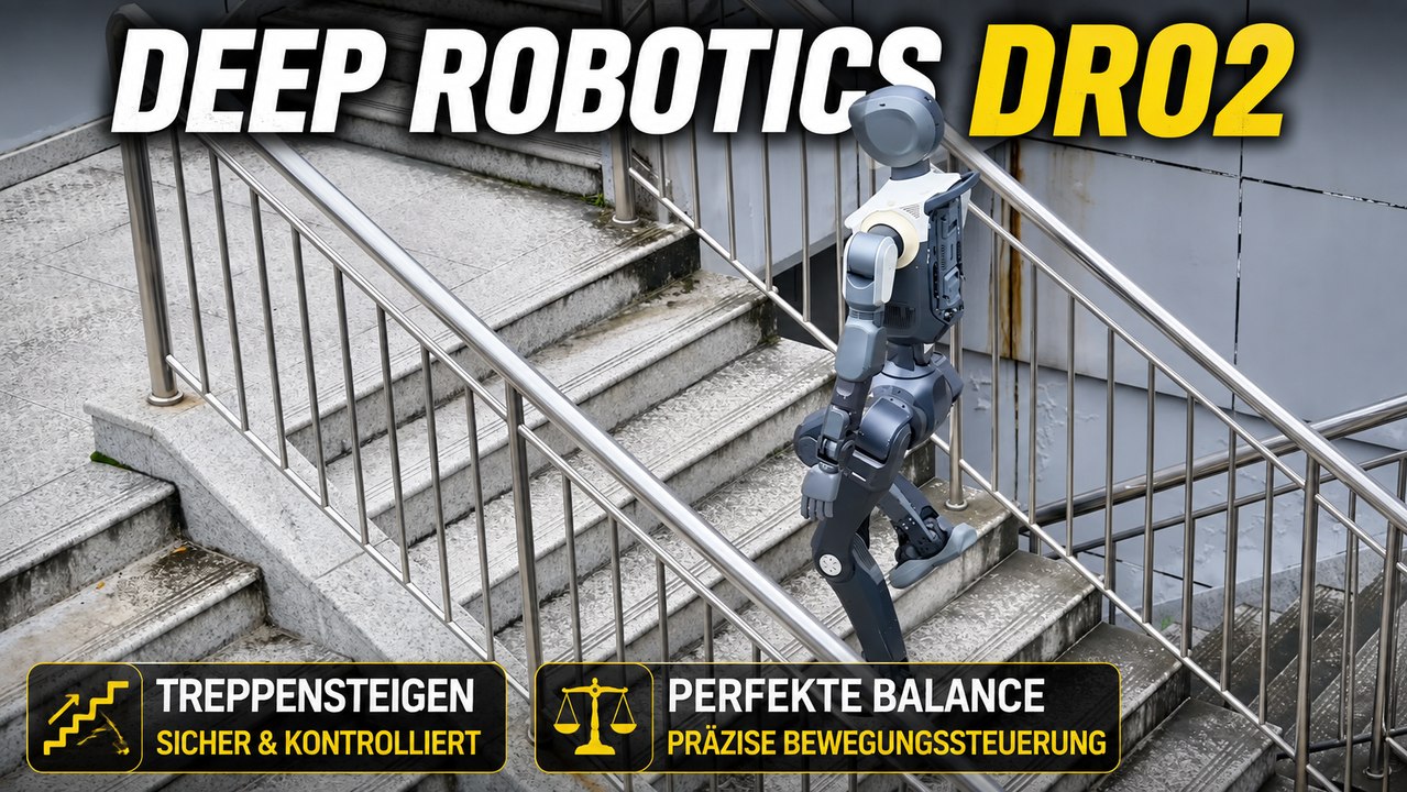 DEEP Robotics DR02: Humanoider Roboter meistert Treppen souverän