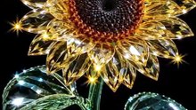 Crystal Sunflower 🌻💎 4K UHD Moving Wallpaper | Golden Sparkling Flower #Shorts