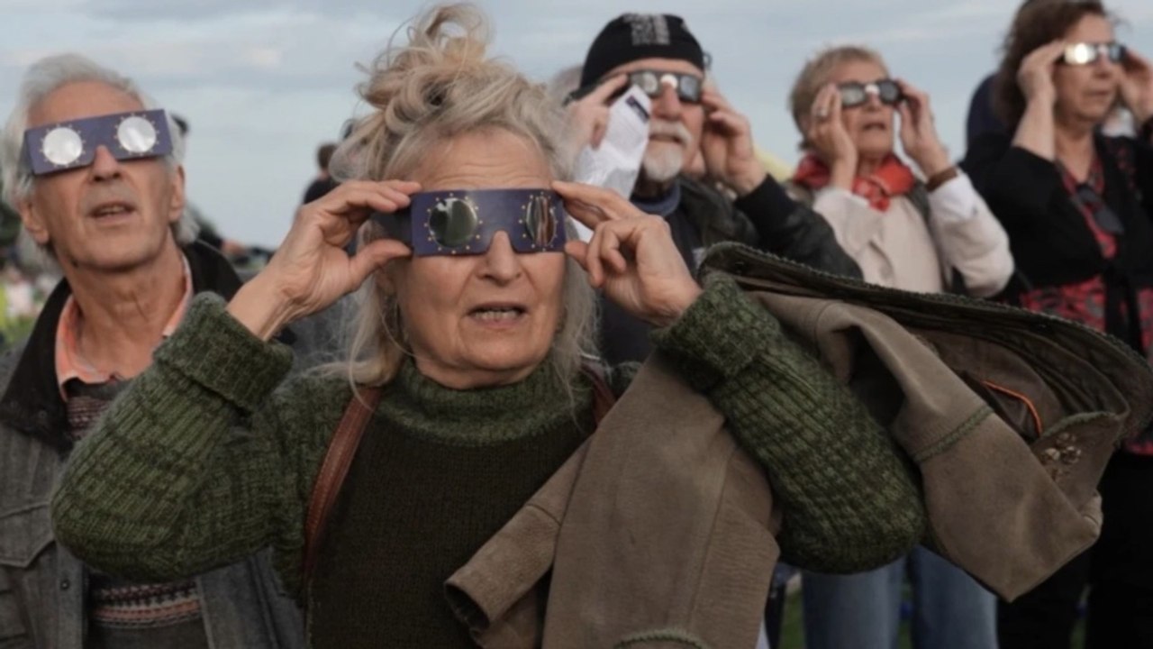 North East crowds gather to watch rare solar eclipse