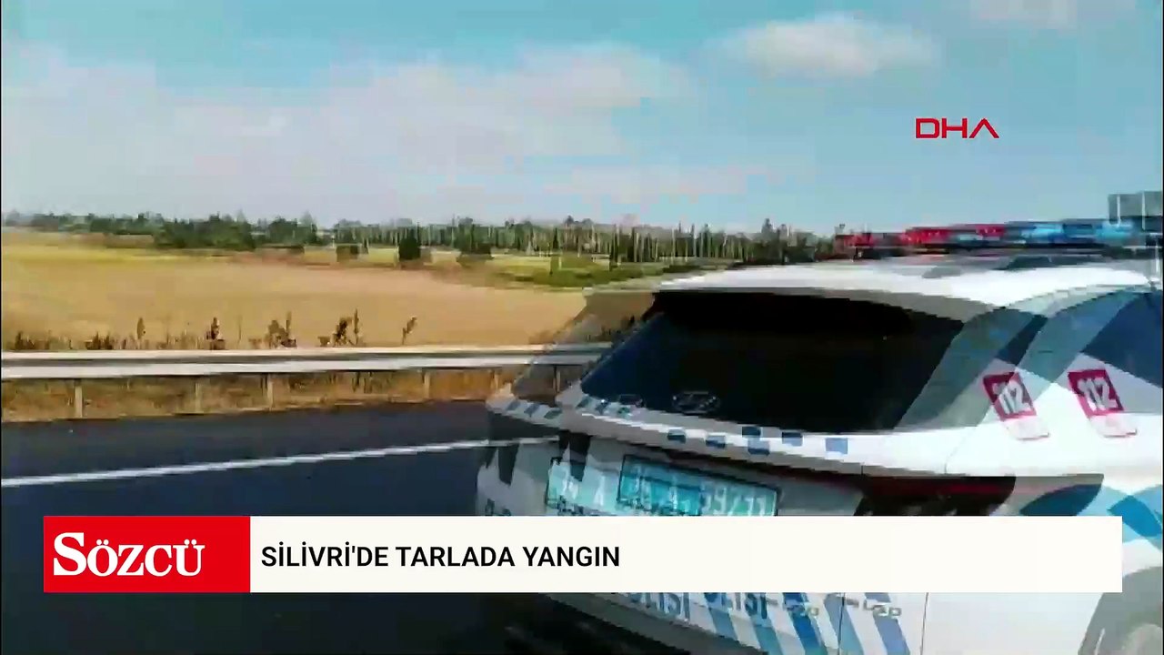 Silivri'de tarlada yangın