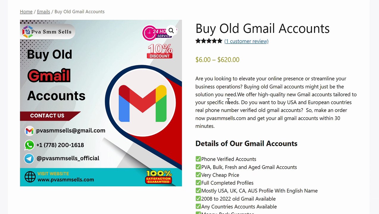 Top 5 Sites to Buy Old Gmail Accounts In (PVA & Aged)