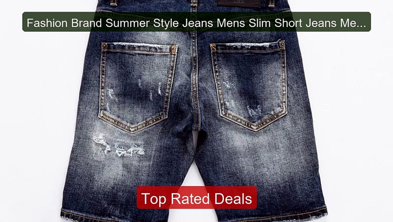 Fashion Brand Summer Style Jeans Mens Slim Shor...