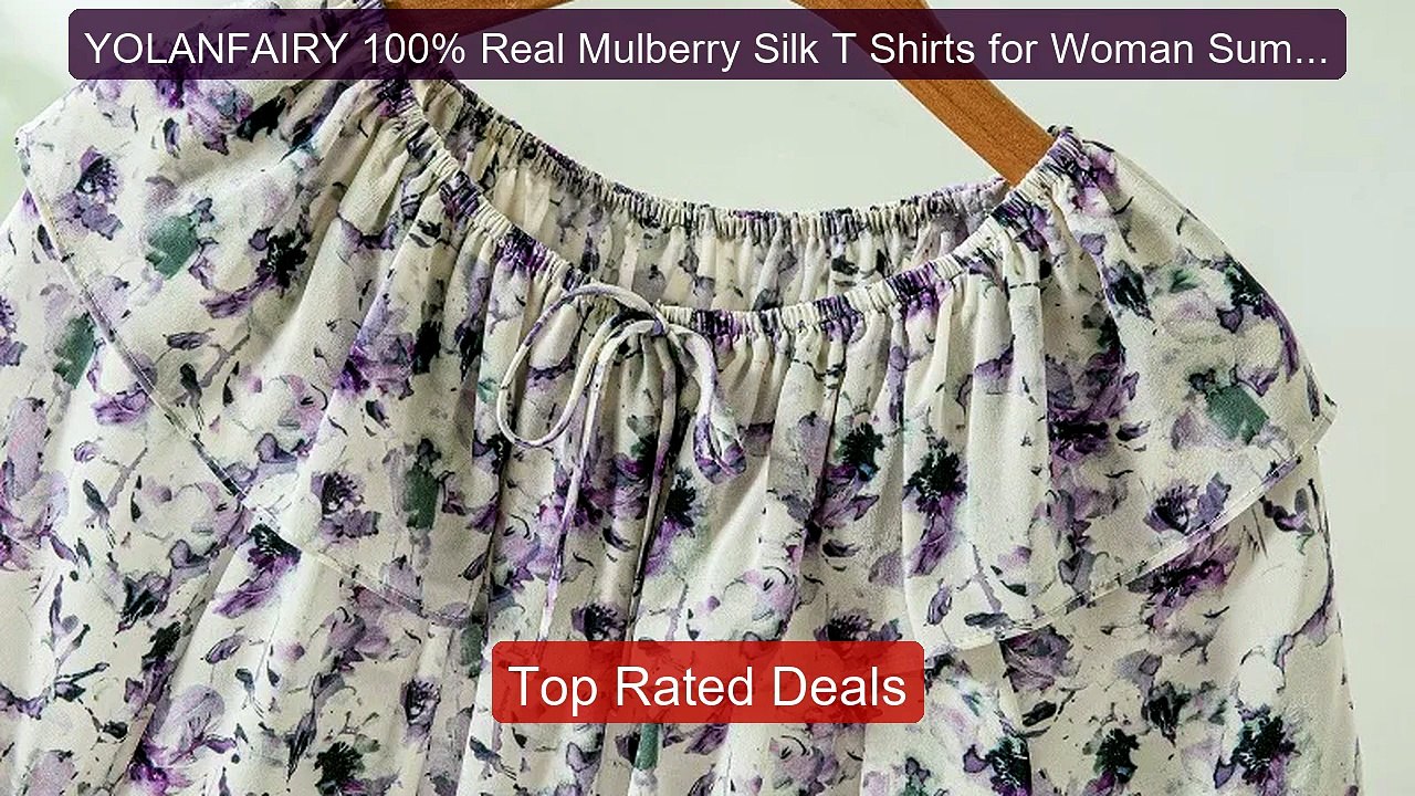 YOLANFAIRY 100% Real Mulberry Silk T Shirts for Woman Summer ... -- Amazing Value 2026 | Must Have!