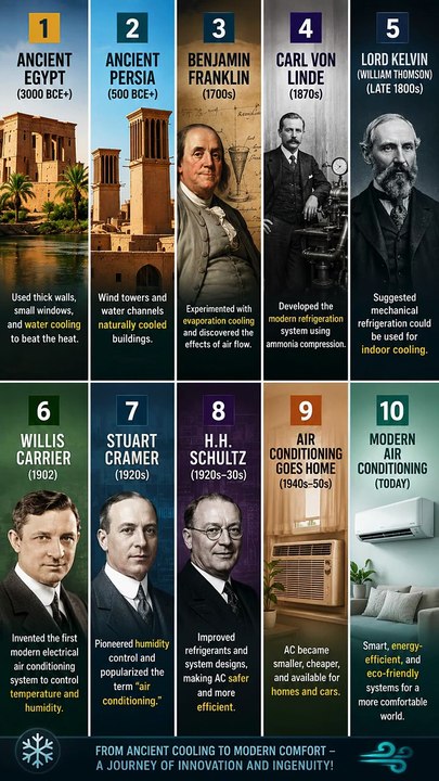 The Inventors of Air Conditioning_ From Ancient Cooling to Modern AC