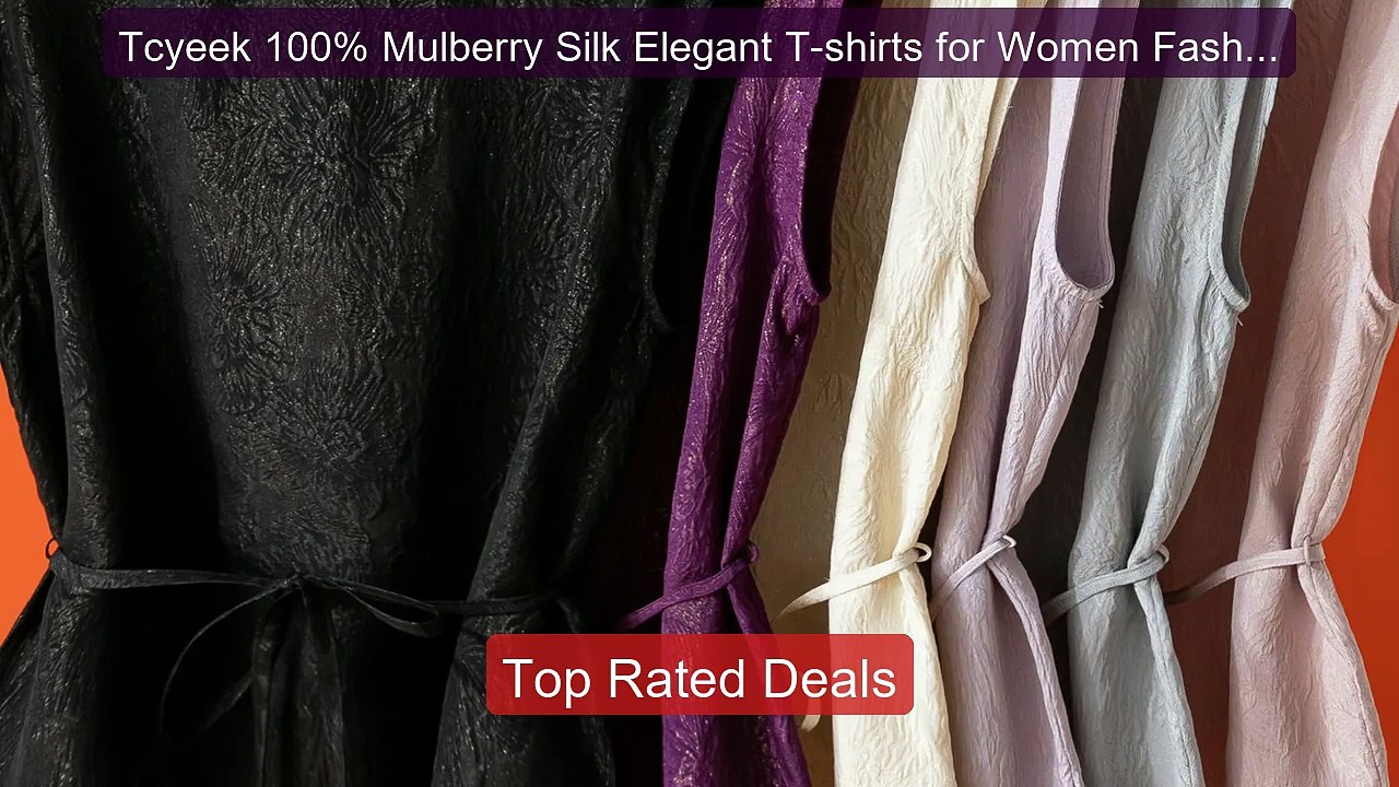 Tcyeek 100% Mulberry Silk Elegant T-shirts for Women Fashio... -- Top Pick 2026 | Unbeatable Price!