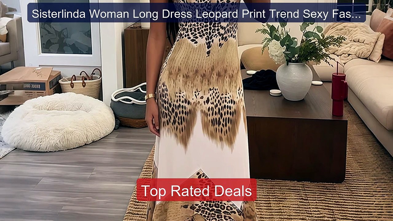 Sisterlinda Woman Long Dress Leopard Print Trend Sexy Fashion ... -- Hot Deal 2026 | Limited Offer!