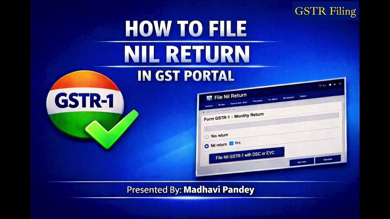 NIL Return Filing in GST Portal | GSTR-1 and GSTR-3B Filing Online