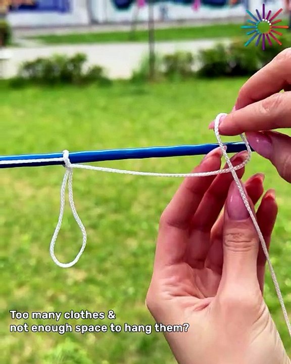 DIY hanger line - laundry lifesaver! 👕🧺
