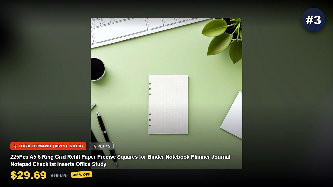 Cheap & Best Grid Notebook Refill For A5 Binder...