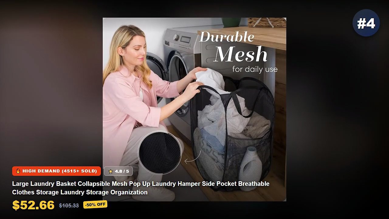 Why Everyone Is Buying Mesh Laundry Basket Fold...
