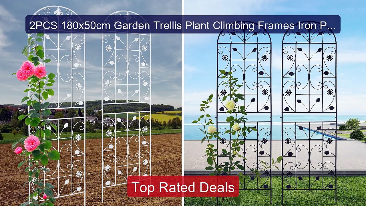 2PCS 180x50cm Garden Trellis Plant Climbing Fra...