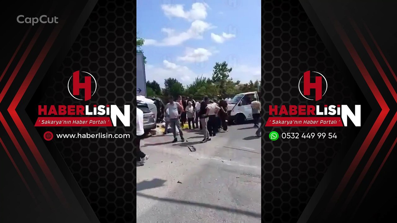 Erenler’de 3 araç birbirine girdi: 3 yaralı