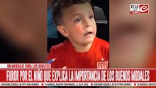 Furor por el nene que explica la importancia de los buenos modales