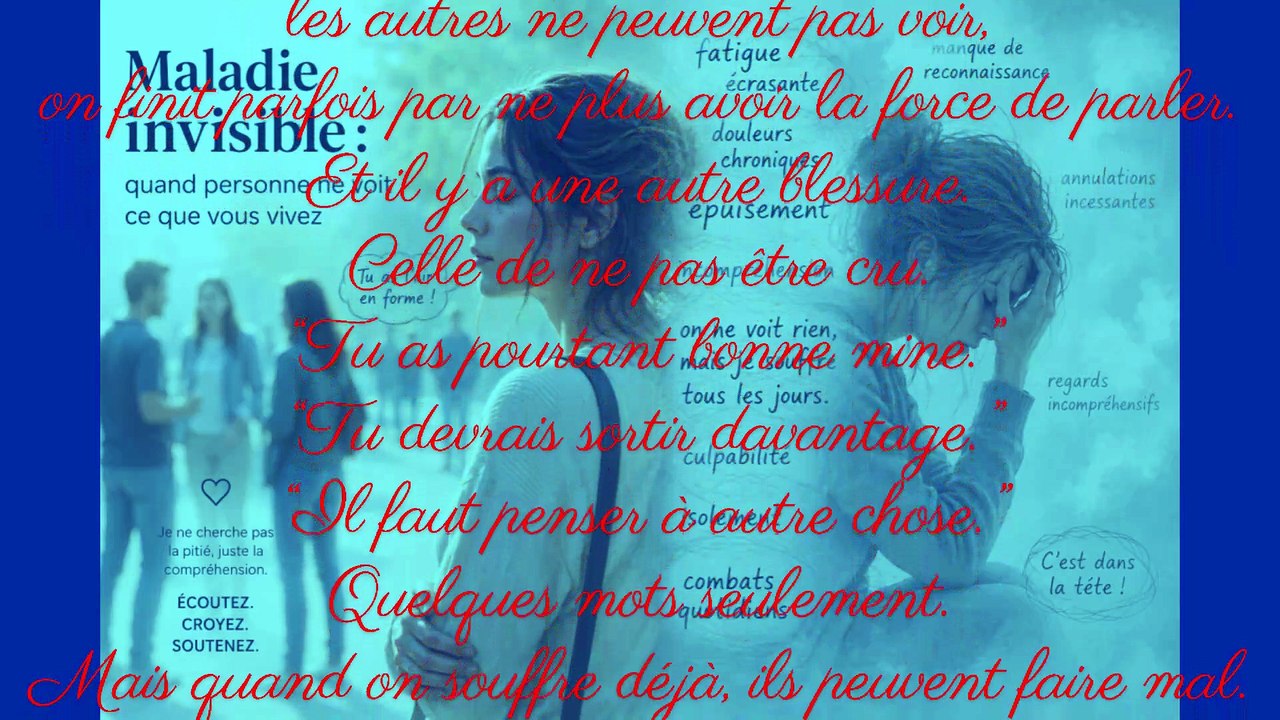 PAROLES DE KHAL ( Maladie invisible : quand personne ne voit ce que vous vivez )