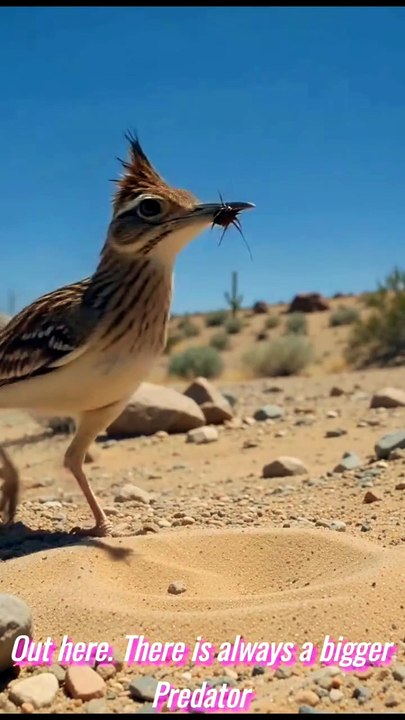 There’s Always a Bigger Predator! 🌵 Scorpion vs Bird #Wildlife #Nature #DesertPredators #Roadrunner #NatureIsAmazing