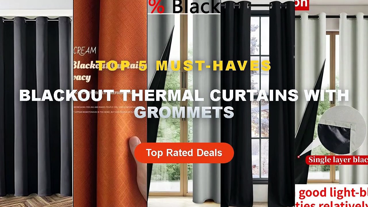 Cheap & Best Blackout Thermal Curtains With Gro...