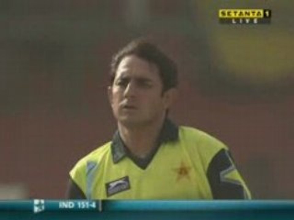 Saeed Ajmal Debut  - Pakistan v India - Asia Cup 2008