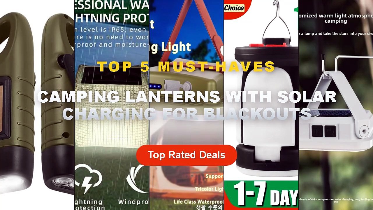 Amazing Camping Lanterns With Solar Charging For Blackouts You Need To See - Emergency Lighting Solar Camping Light Port...