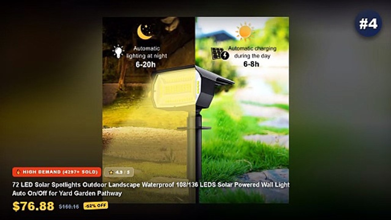 Don't Buy Solar Garden Lights That Survive Heavy Rain Before Watching This! - Garden 9 LED Solar Powered Light Adjustabl...