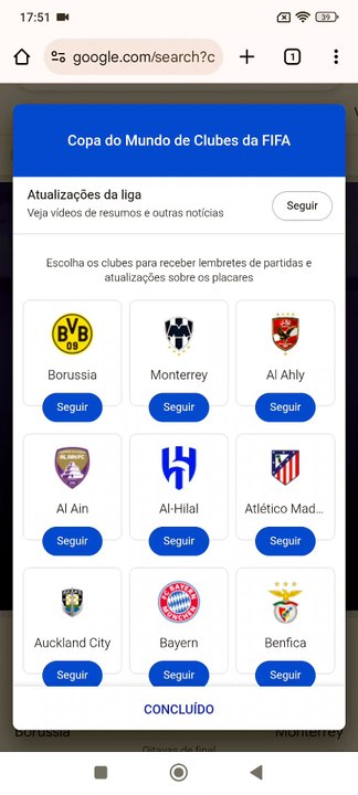 66 - Lista de Clubes da Mini Cup Google Copa do...
