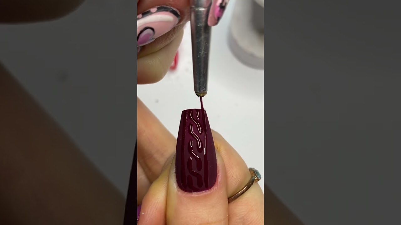Sweater Nägel Tutorial 🥰✨🧶 #shorts #nails #gelnails #naildesign