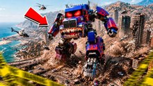 Optimus Prime Turns Into a Giant Monster in GTA 5!