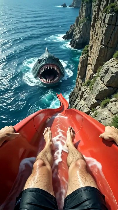 Person_sliding_down_water_slide_ amazing video#usa