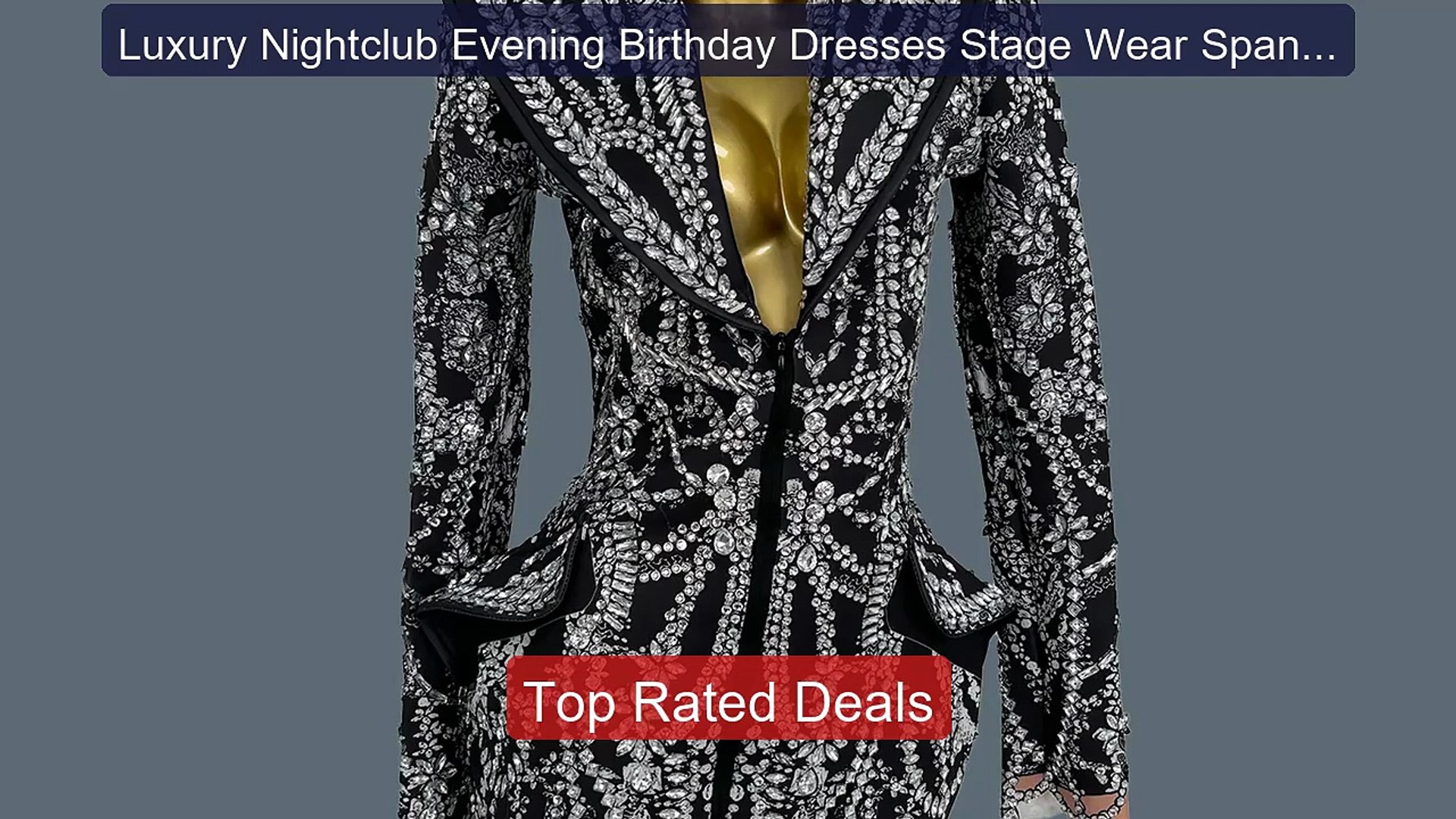 Luxury Nightclub Evening Birthday Dresses Stage Wear Spandex ... -- Amazing Value 2026