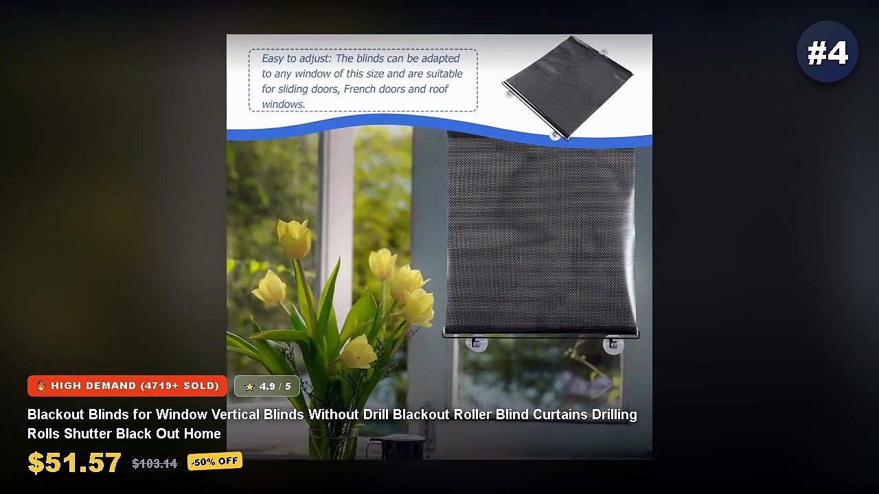 Amazing Blackout Cordless Roller Blinds For Bed...