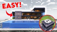 Minecraft: How To Build A Modern Bali Cliff House - Tutorial