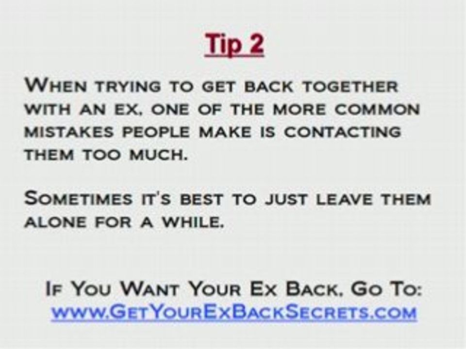 How To Get Your Ex Back Quickly