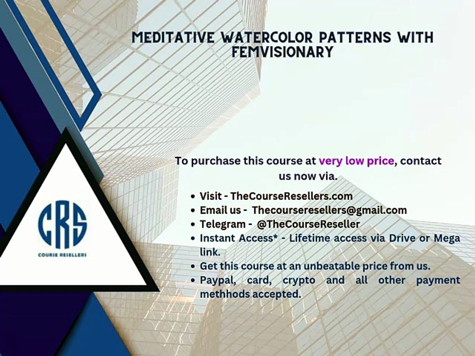 Thecourseresellers.com - Meditative Watercolor Patterns with Femvisionary