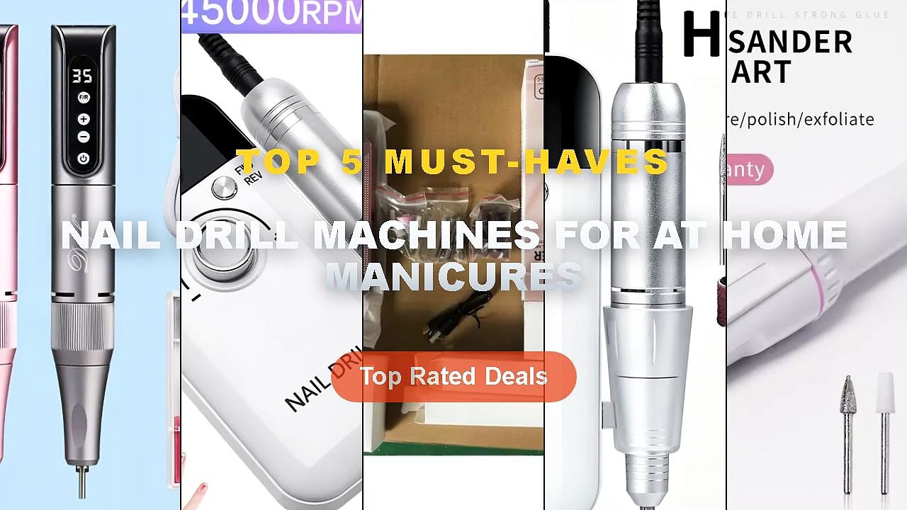 Nail Drill Machines For At Home Manicures: Top 5 Best Sellers - Nail Polisher MINI Electric Nail Drill Kit Manicure Pedi...