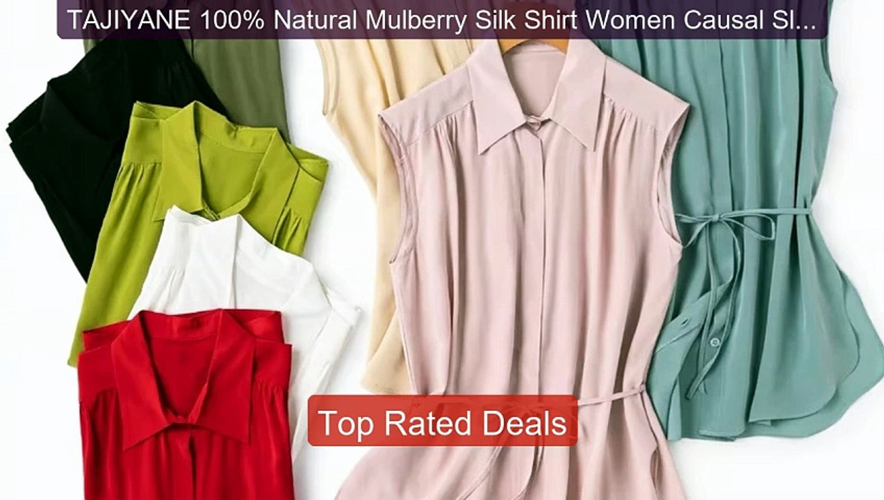 TAJIYANE 100% Natural Mulberry Silk Shirt Women Causal Slee... -- Top Pick 2026 | Unbeatable Price!