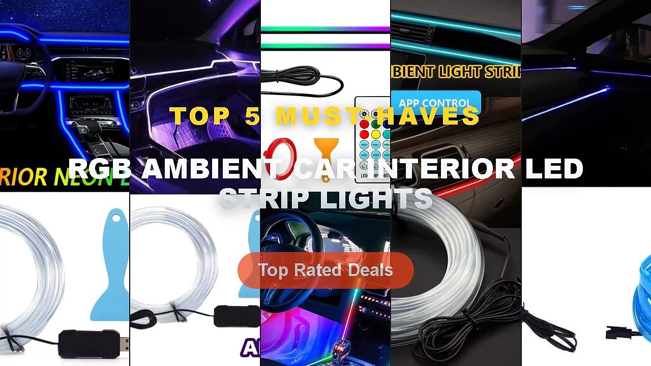 Amazing RGB Ambient Car Interior LED Strip Lights You Need To See - 5M Car Interior LED Strip Light EL Wire Neon Ambient...